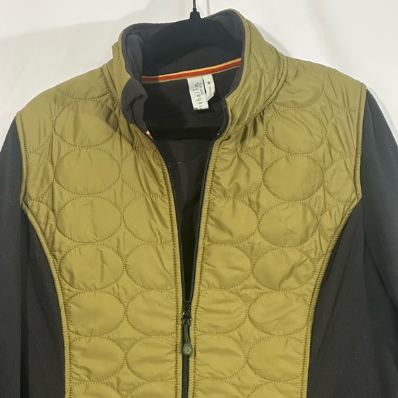 Sahalie Quilted-Front Fleece Jacket — Women’s M (Olive/Black) - Picture 4 of 8